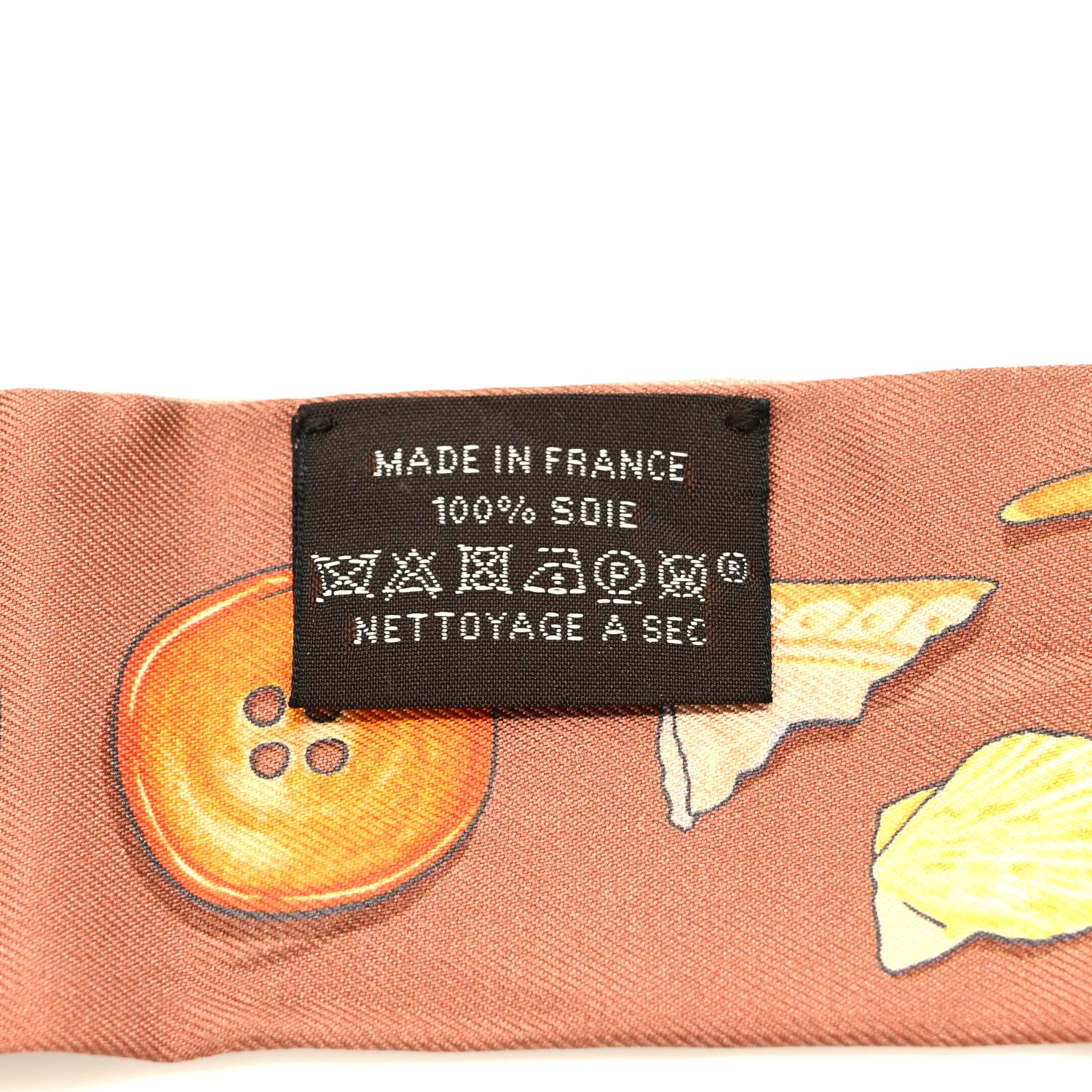 Hermes Silk In The Pocket Twilly Beige Orange Sable 4 of 4