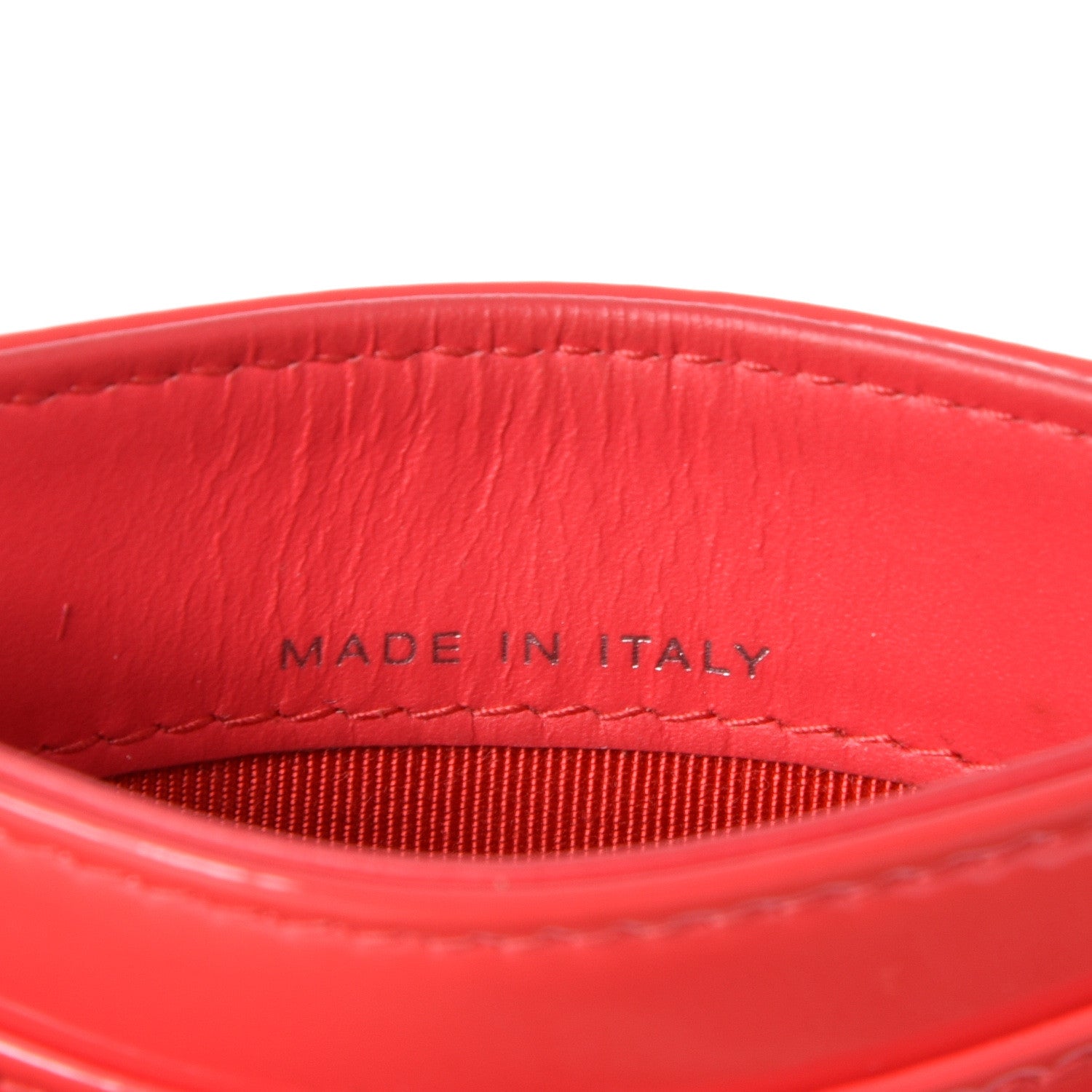 Chanel Patent Calfskin Quilted Card Holder Coral 5 of 7