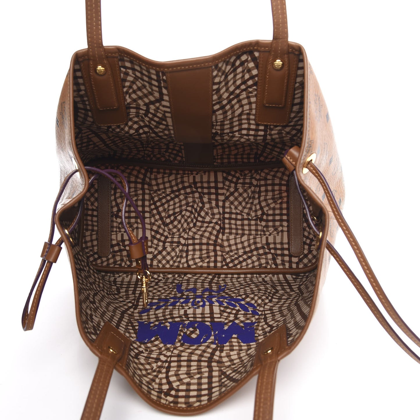 Visetos Medium Liz Reversible Shopper Tote Cognac