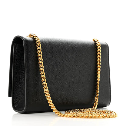 Saint Laurent Grain De Poudre Small Monogram Kate Satchel Black 3 of 11