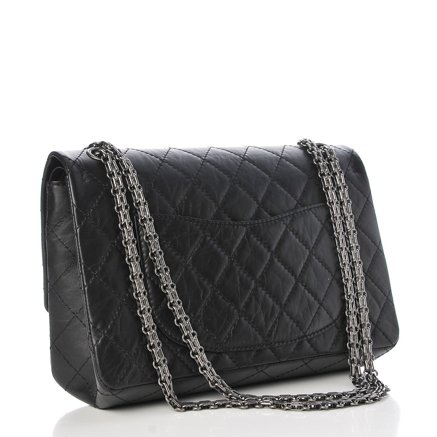 Aged Calfskin Quilted 2.55 Reissue 226 Flap Black
