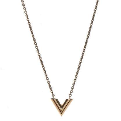 Louis Vuitton Essential V Necklace Gold 1 of 6