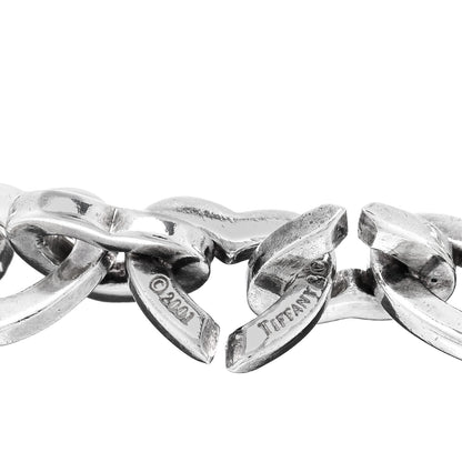 Tiffany Sterling Silver 18K Yellow Gold Heart Links Bracelet 3 of 3