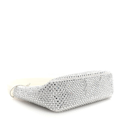 Prada Satin Crystal Mini Re-Edition 2000 Bag White 4 of 9