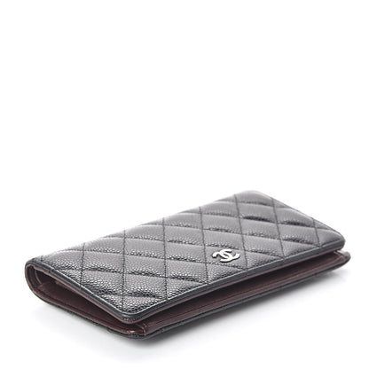 Chanel Caviar Quilted Yen Wallet Black 4 of 12