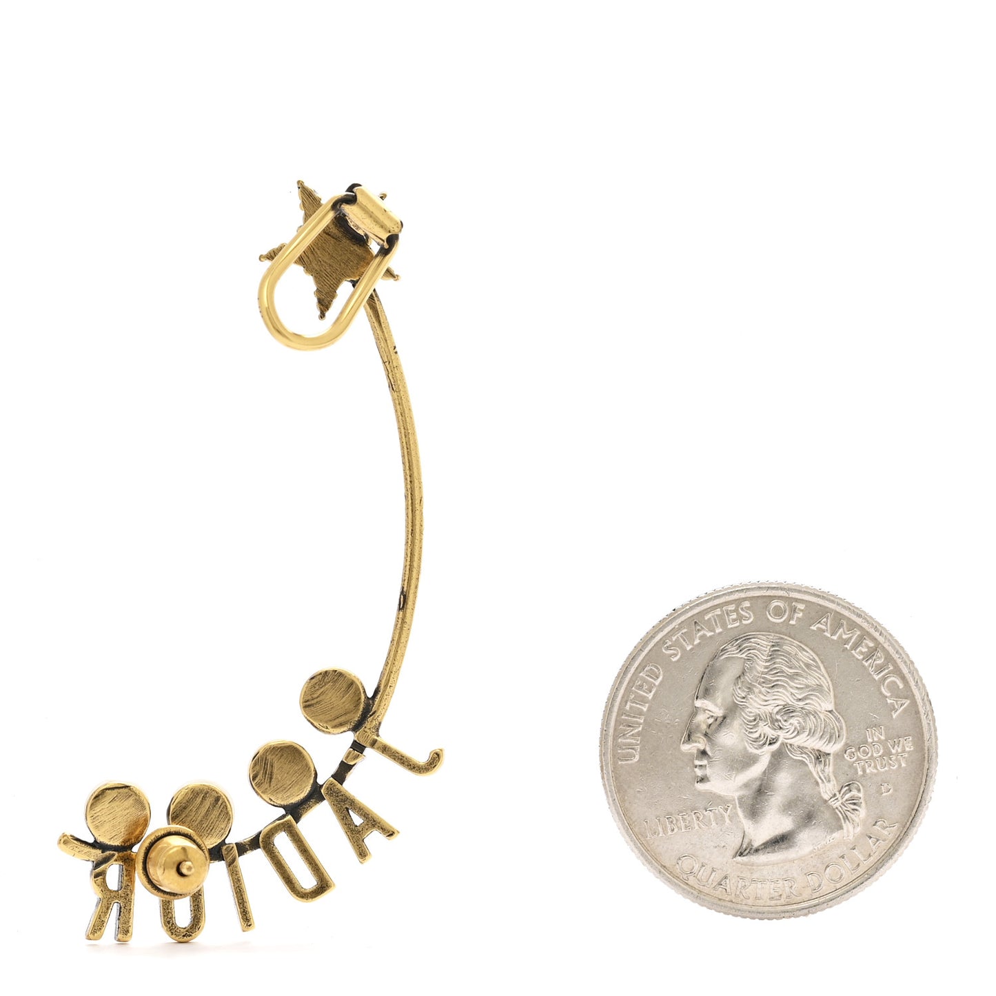 Pearl Crystal J'Adior Star Ear Cuff Gold White