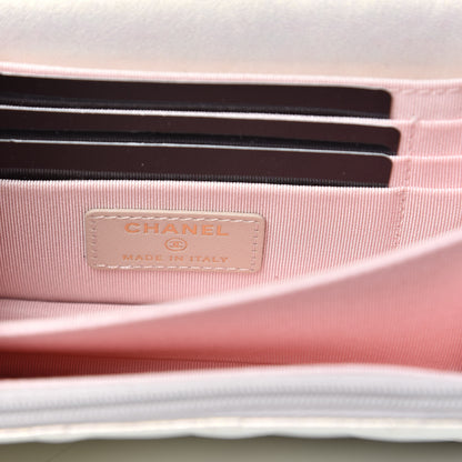 Chanel Iridescent Lambskin Quilted Mini Wallet On Chain WOC Ivory 6 of 11