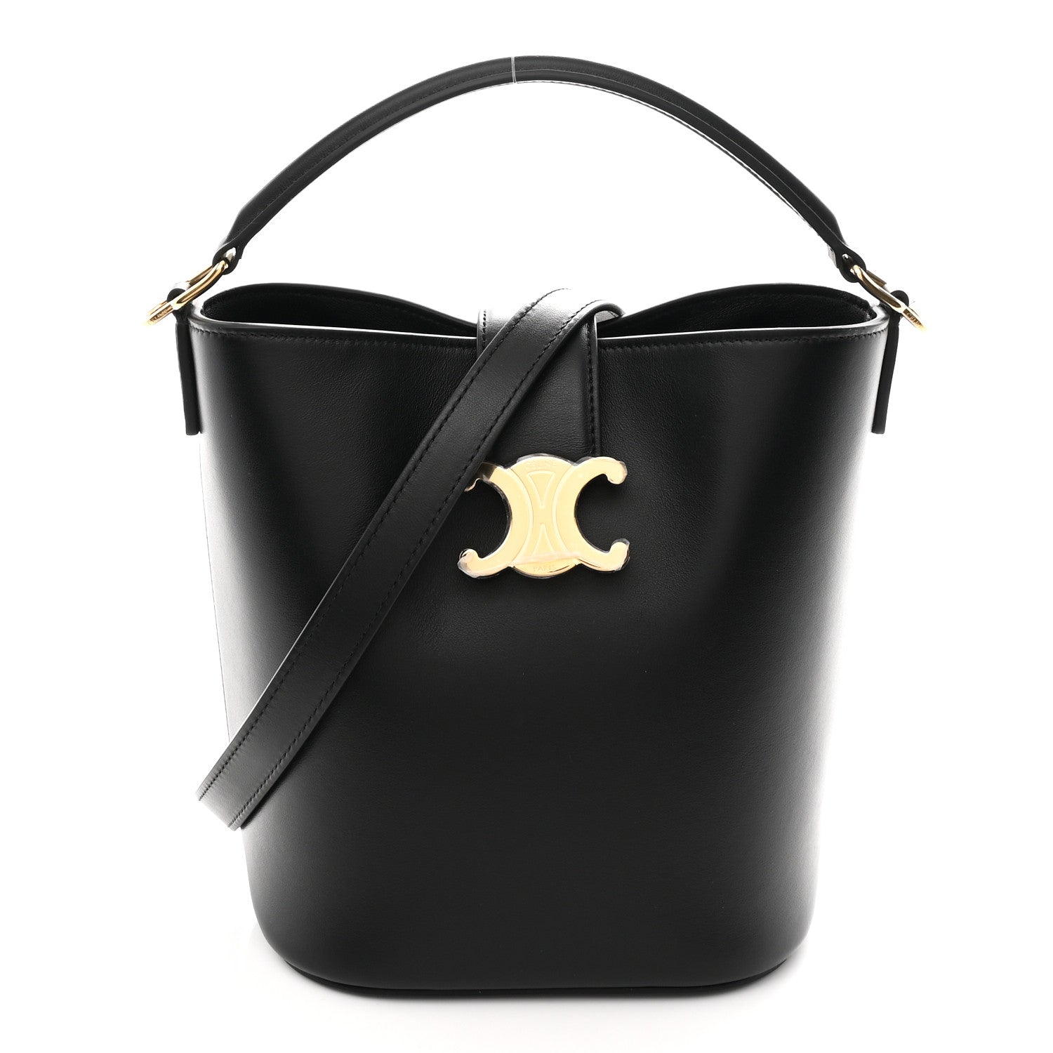 Celine Smooth Calfskin Triomphe Small Louise Bag Black 1797877