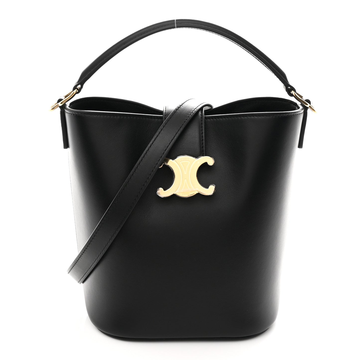 Smooth Calfskin Triomphe Small Louise Bag Black
