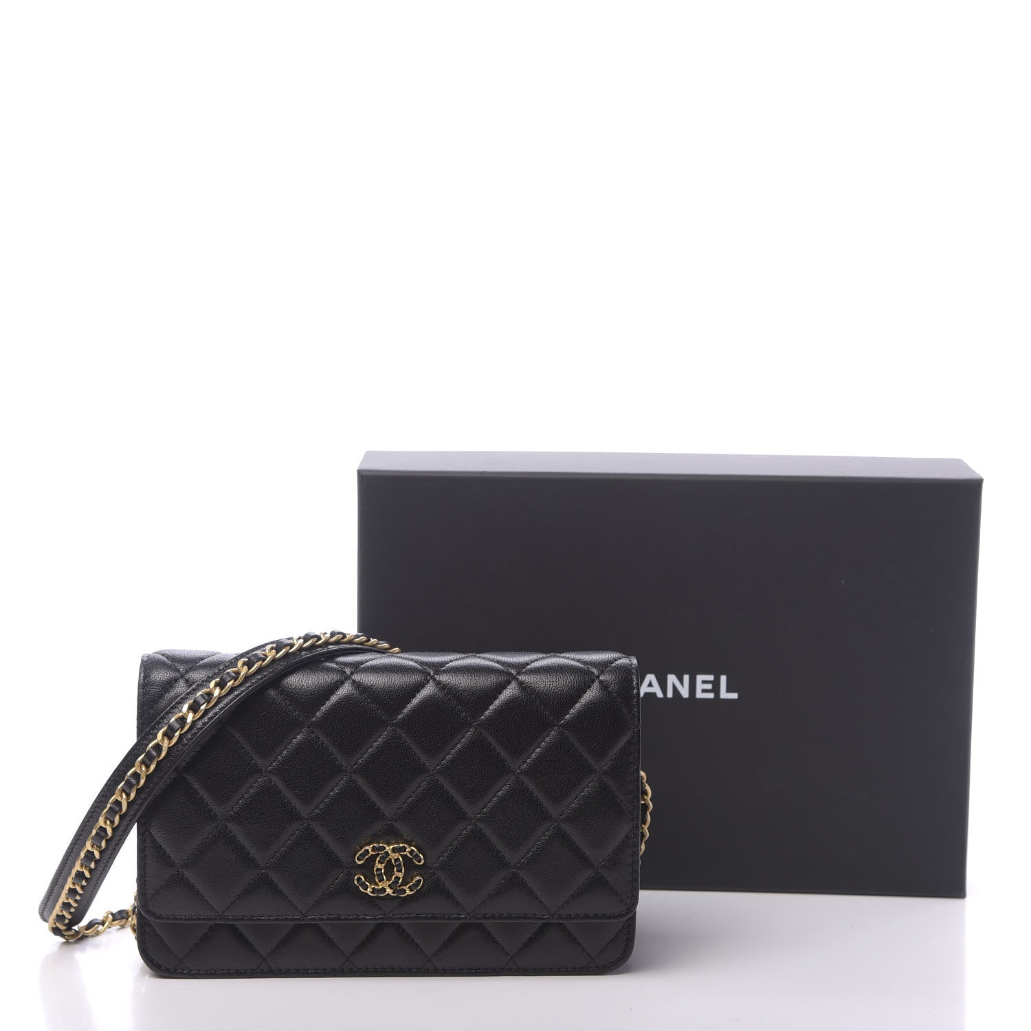 Chanel Lambskin Quilted Infinity Wallet On Chain WOC Black 12 of 12