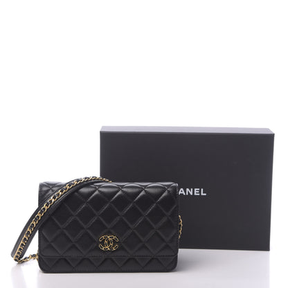 Chanel Lambskin Quilted Infinity Wallet On Chain WOC Black 12 of 12