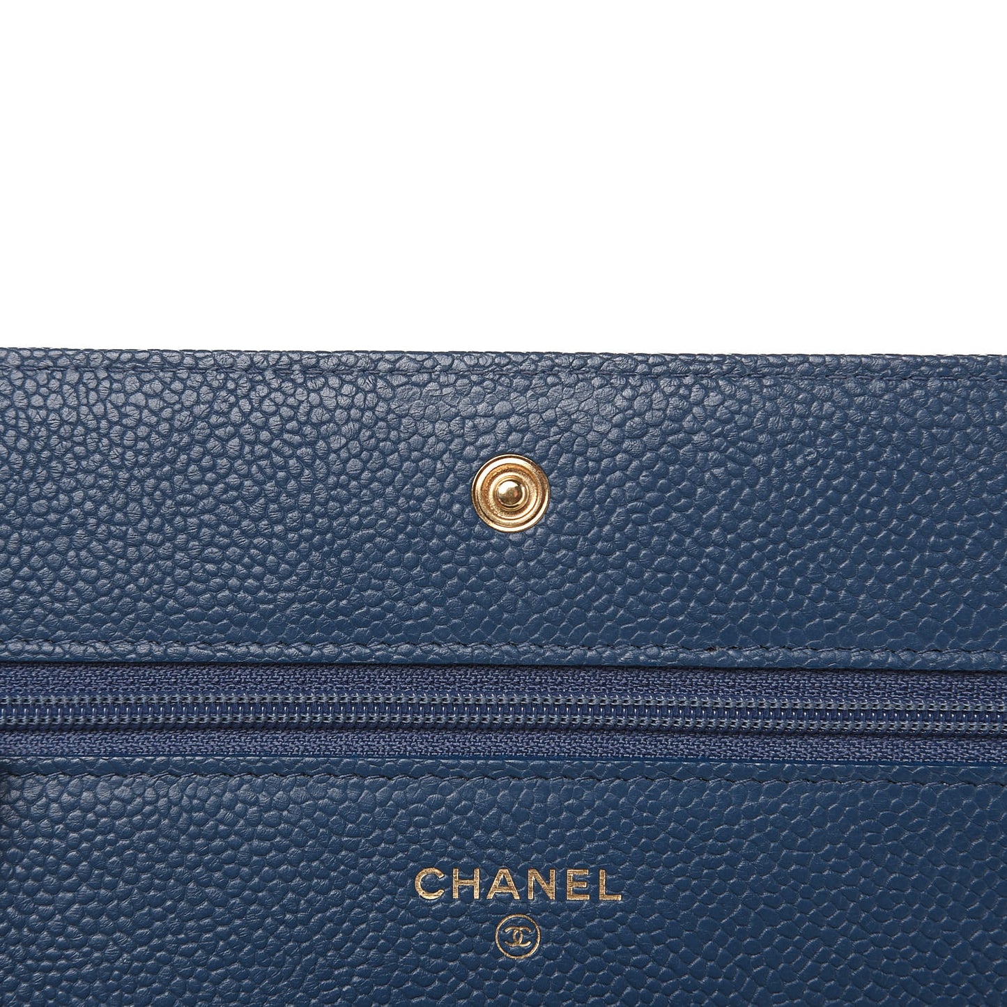 Caviar Quilted Boy Wallet On Chain WOC Blue