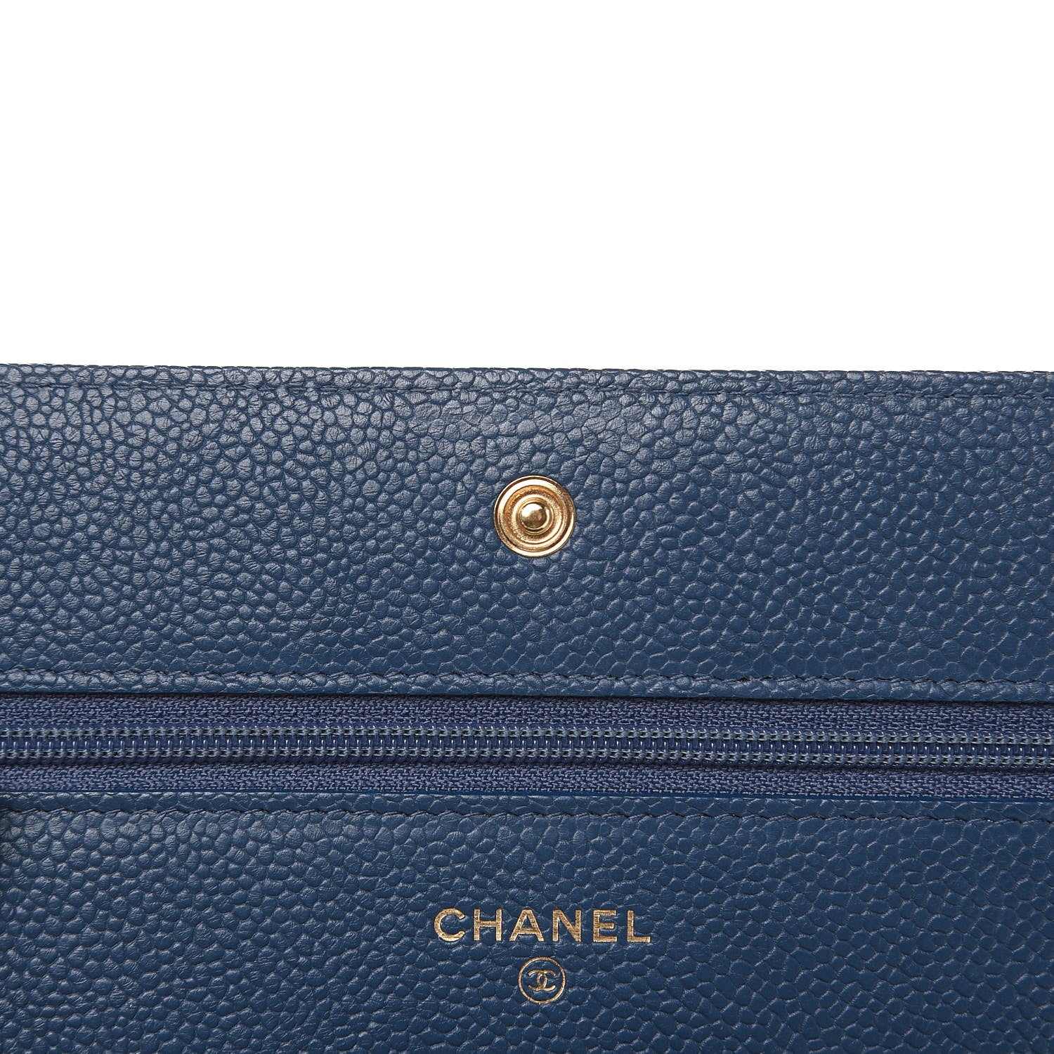 Chanel Caviar Quilted Boy Wallet On Chain WOC Blue 13 of 13