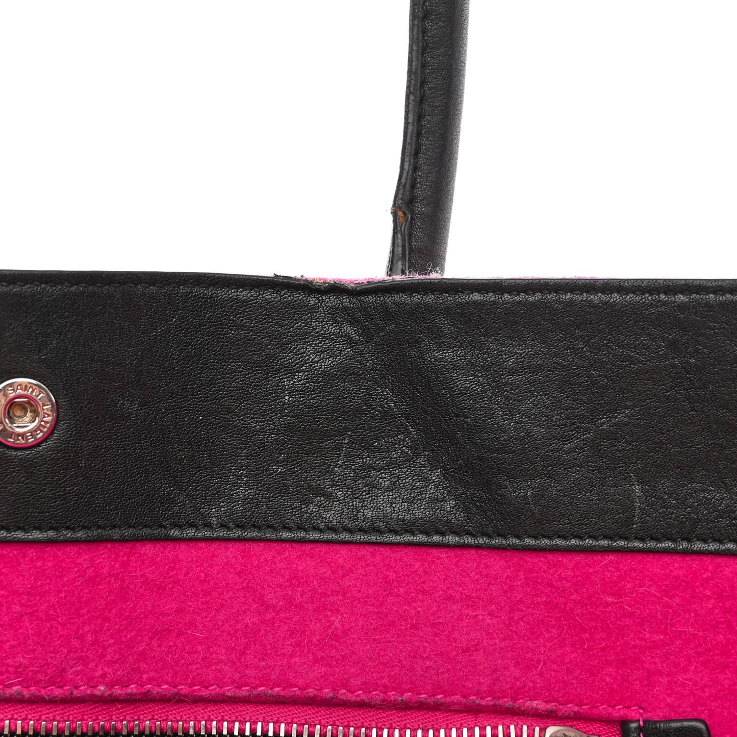 Wool Rive Gauche Tote Fuchsia