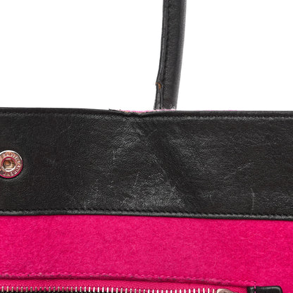Saint Laurent Wool Rive Gauche Tote Fuchsia 12 of 15