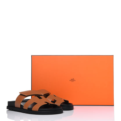 Hermes Calfskin Womens Chypre Sandals 36 Gold 9 of 9