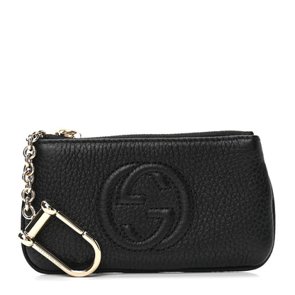 Gucci Pebbled Calfskin Soho Key Case Black 1 of 7