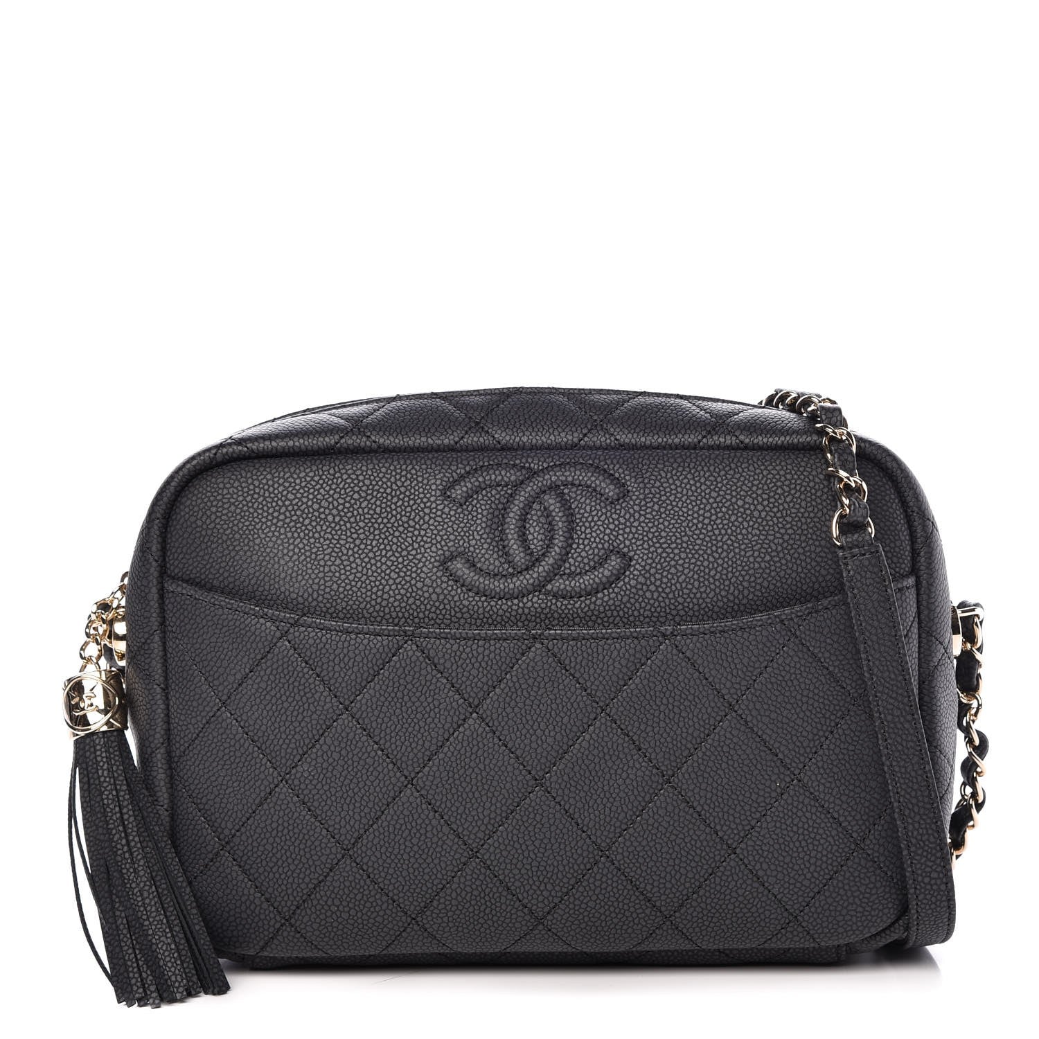Chanel Caviar Quilted Medium Coco Tassel Camera Case Black 1 of 7