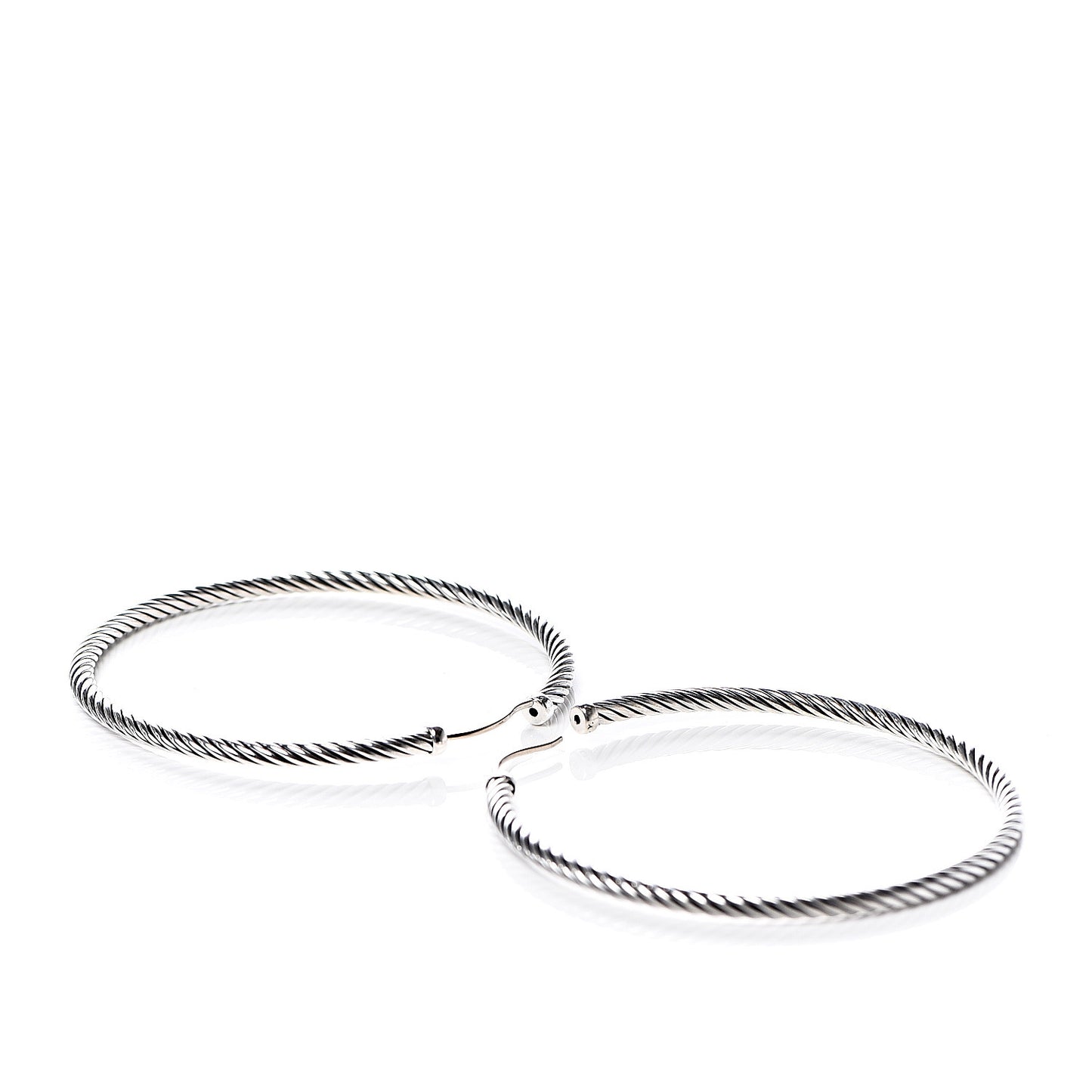 Sterling Silver Extra Large Cable Classics Hoop Earrings