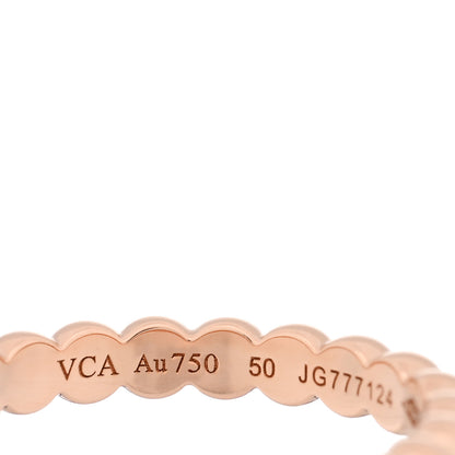 Van Cleef & Arpels 18K Rose Gold Medium Perlee Ring 50 5.25 4 of 4