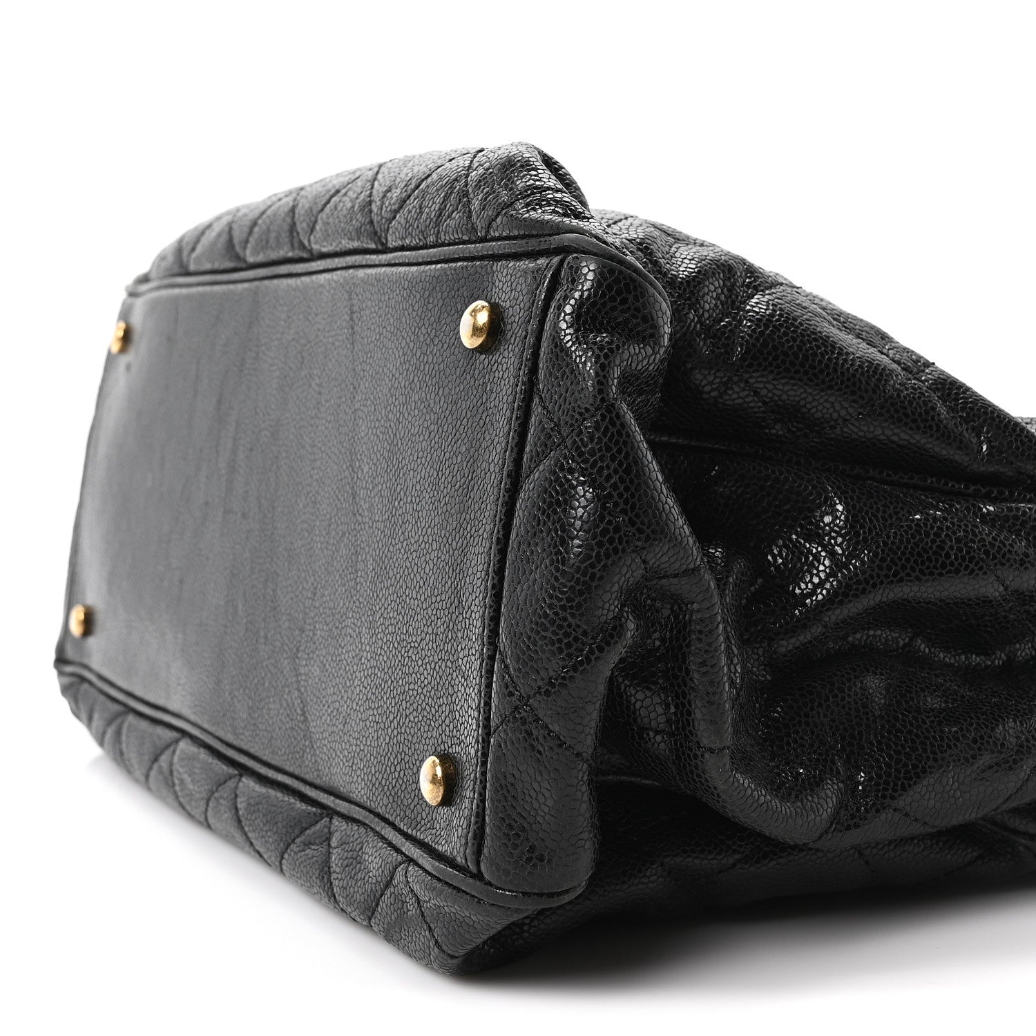 Chanel Glazed Caviar Quilted Small Shiva Tote Tote Black 10 of 10