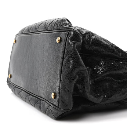 Chanel Glazed Caviar Quilted Small Shiva Tote Tote Black 10 of 10