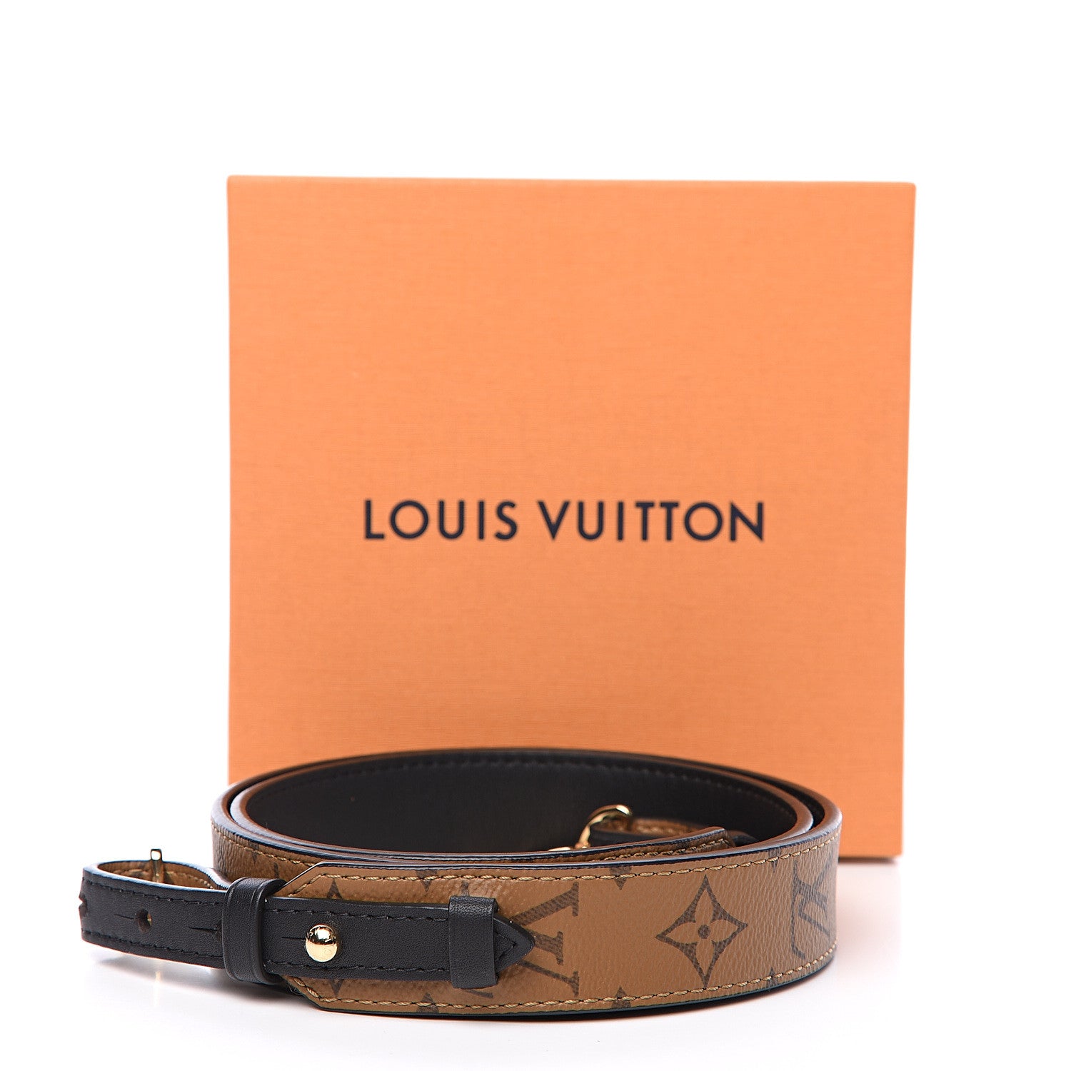 Louis Vuitton Reverse Monogram Bandouliere Shoulder Strap XL Black 5 of 5