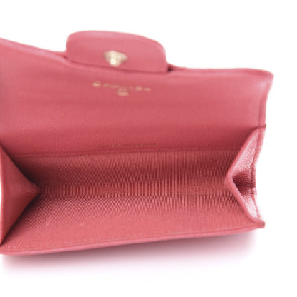 Chanel Caviar Quilted Flap Card Holder Pink 4 of 8