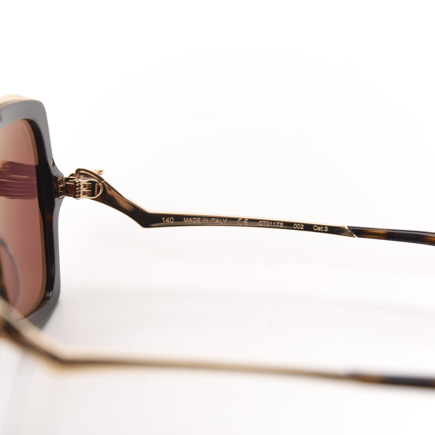 Metal Panthère de Square Sunglasses CT0117S Tortoise