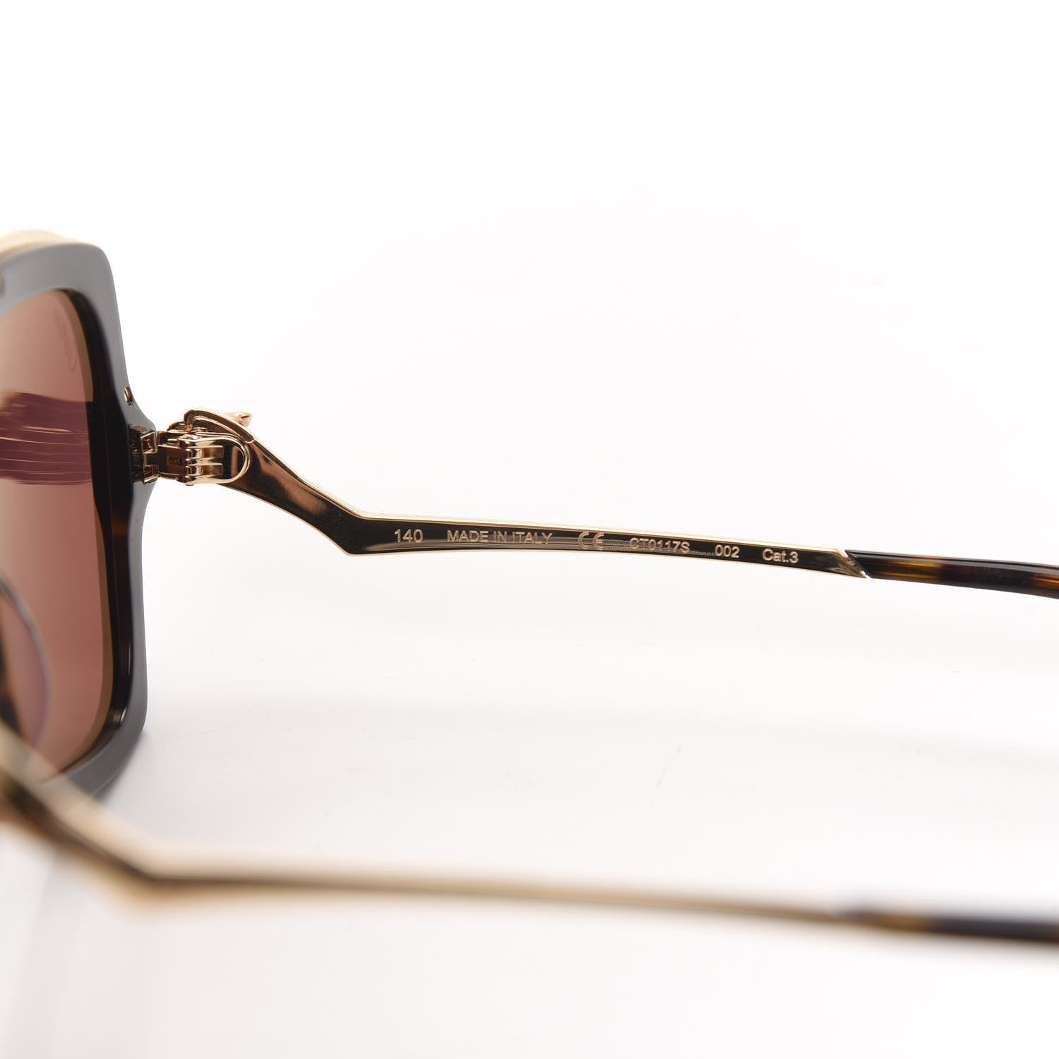 Cartier Metal Panthère de Square Sunglasses CT0117S Tortoise 6 of 8