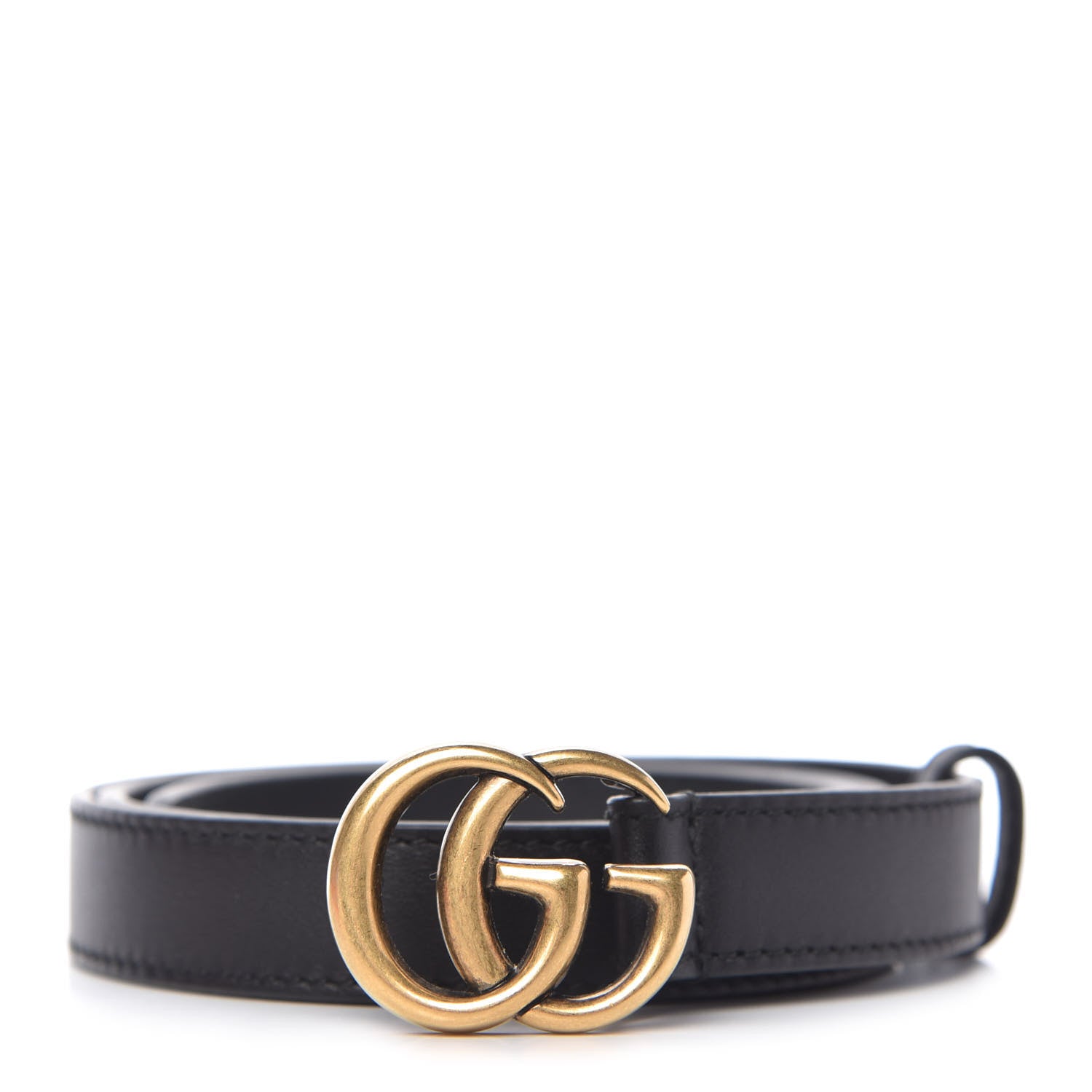 Gucci Calfskin Double G 20mm Belt 75 30 Black 1 of 3