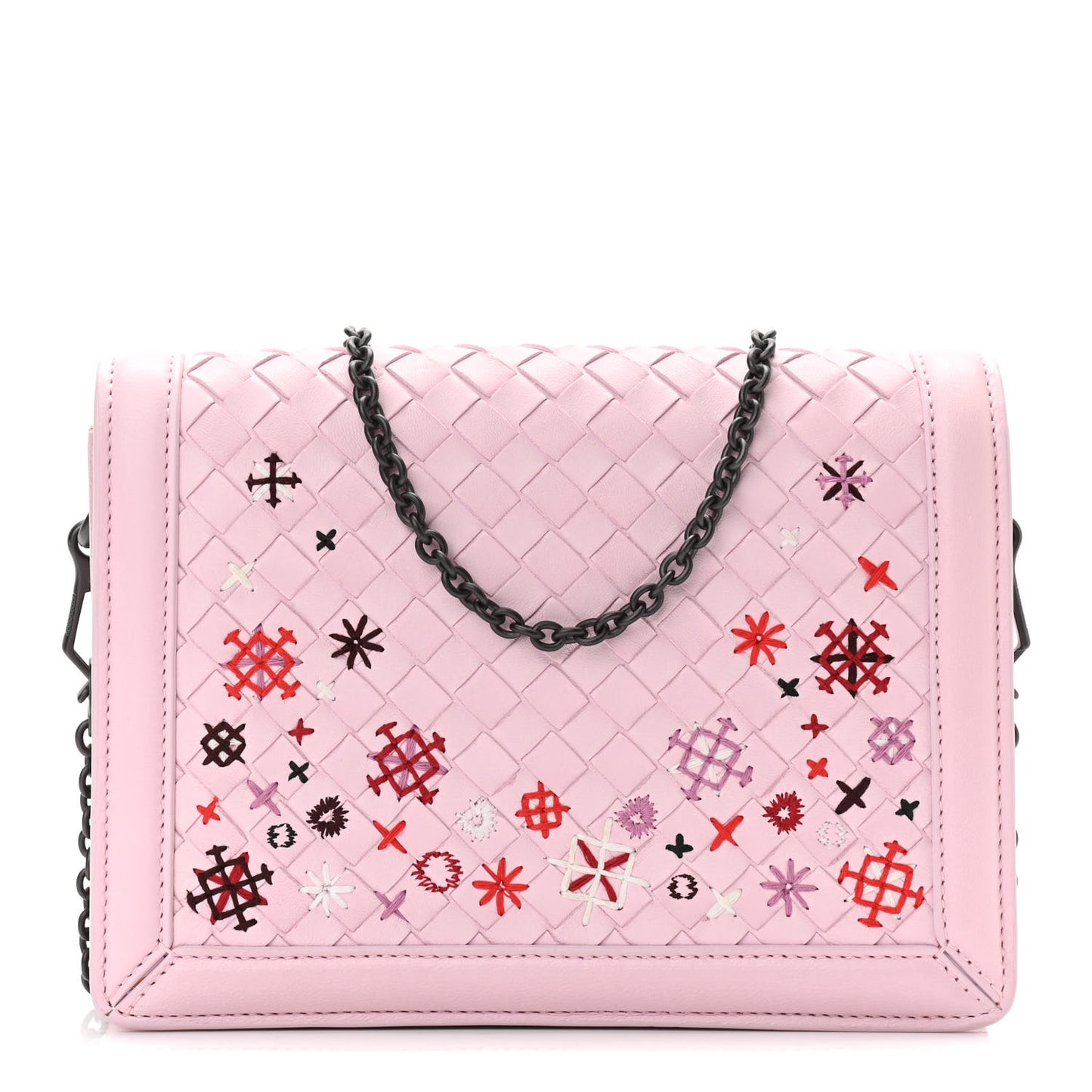 Nappa Intrecciato Meadow Flower Mini Montebello Beige
