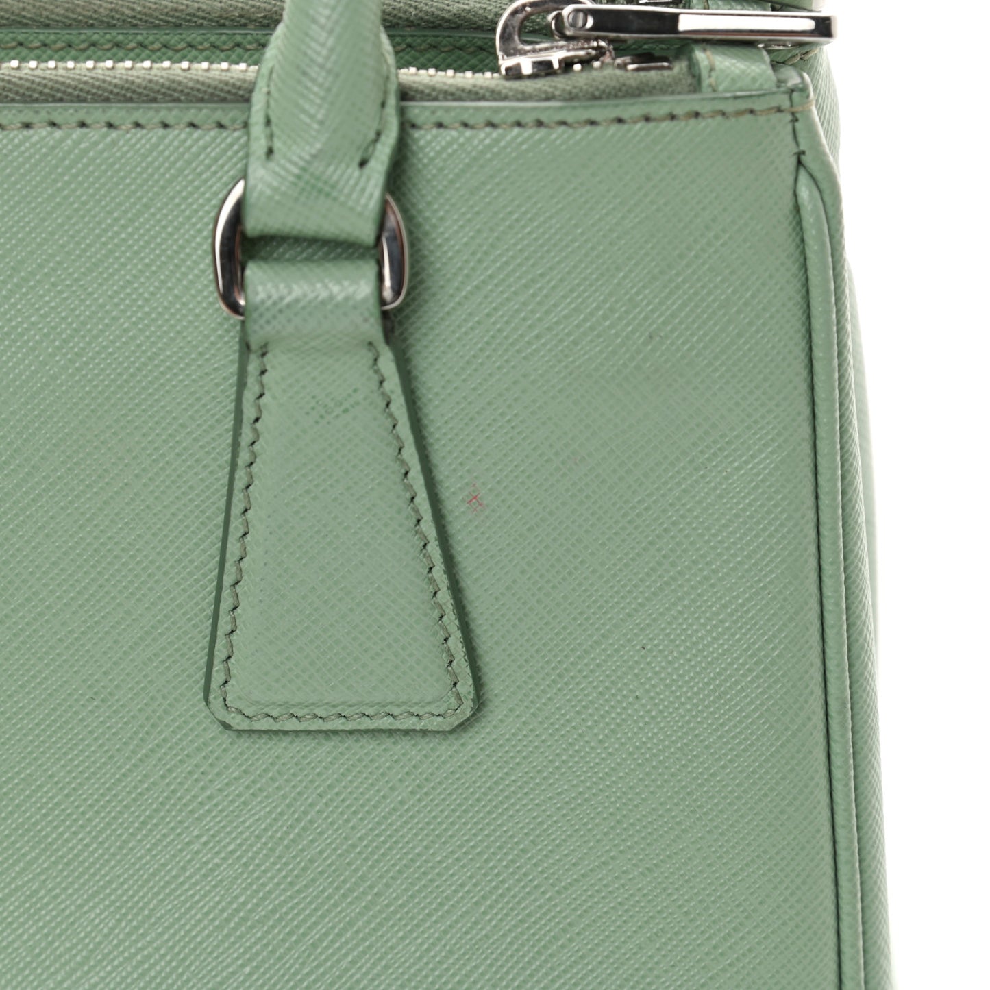 Saffiano Lux Small Galleria Double Zip Tote Acquamarina