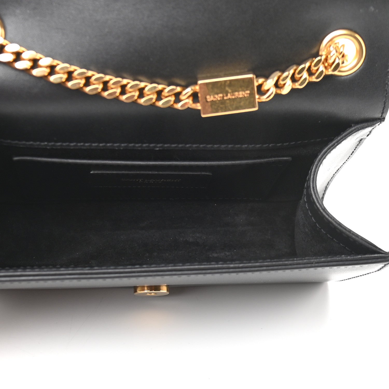 Saint Laurent Calfskin Small Classic Monogram Kate Tassel Satchel Black 5 of 8