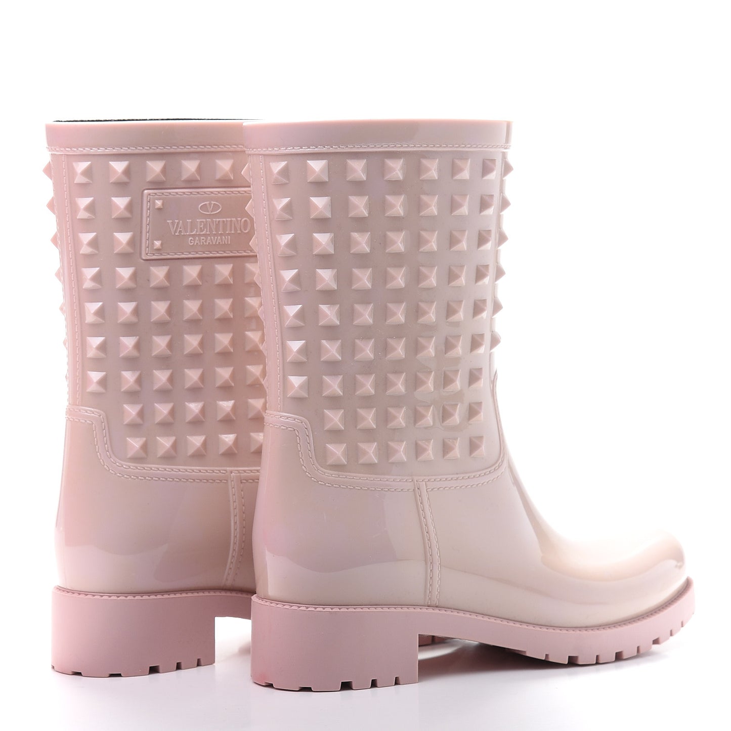 Rubber Rockstud Short Rainboots 37 Water Rose
