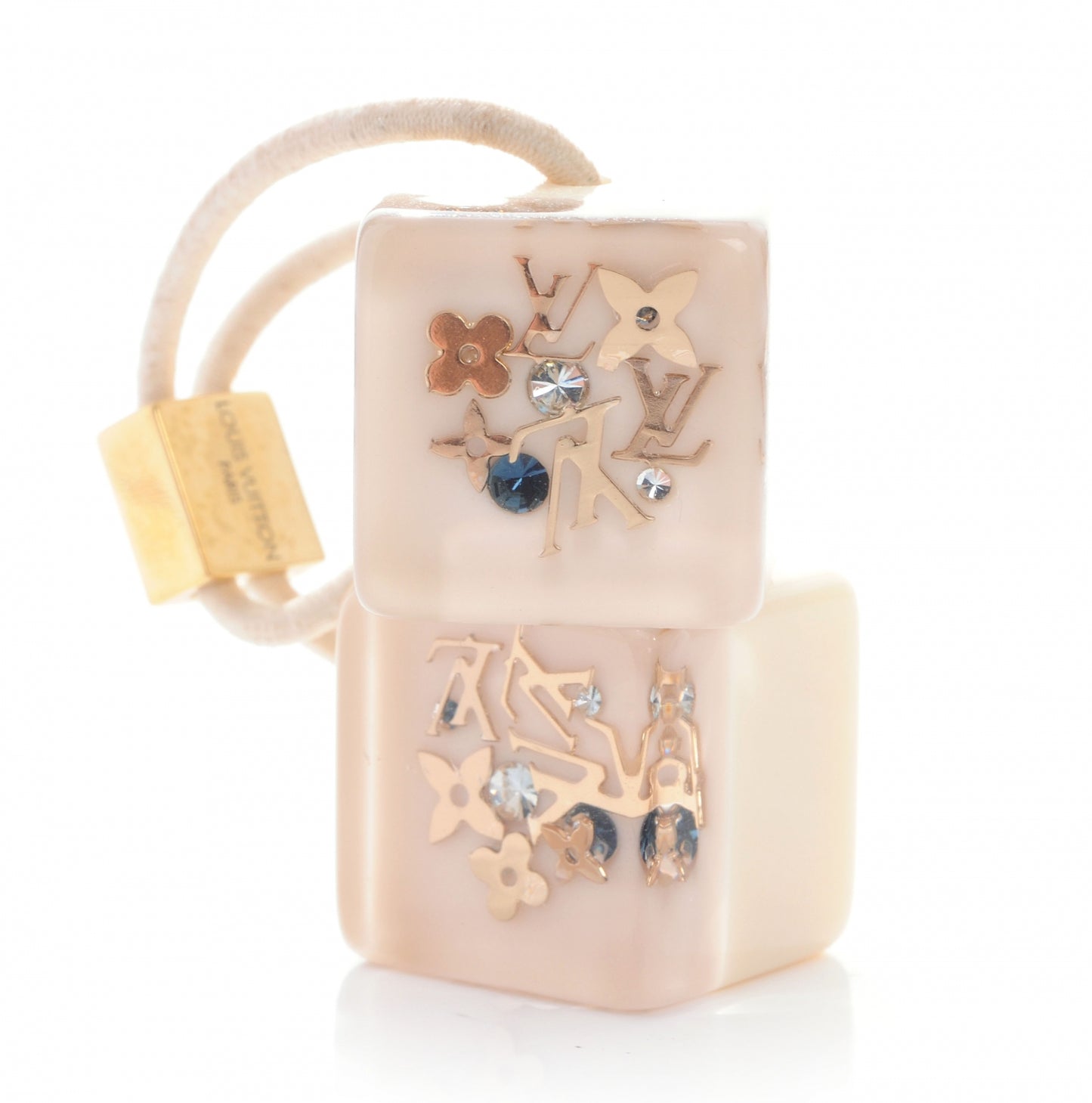 Swarovski Crystal Resin Inclusion Hair Cubes Beige