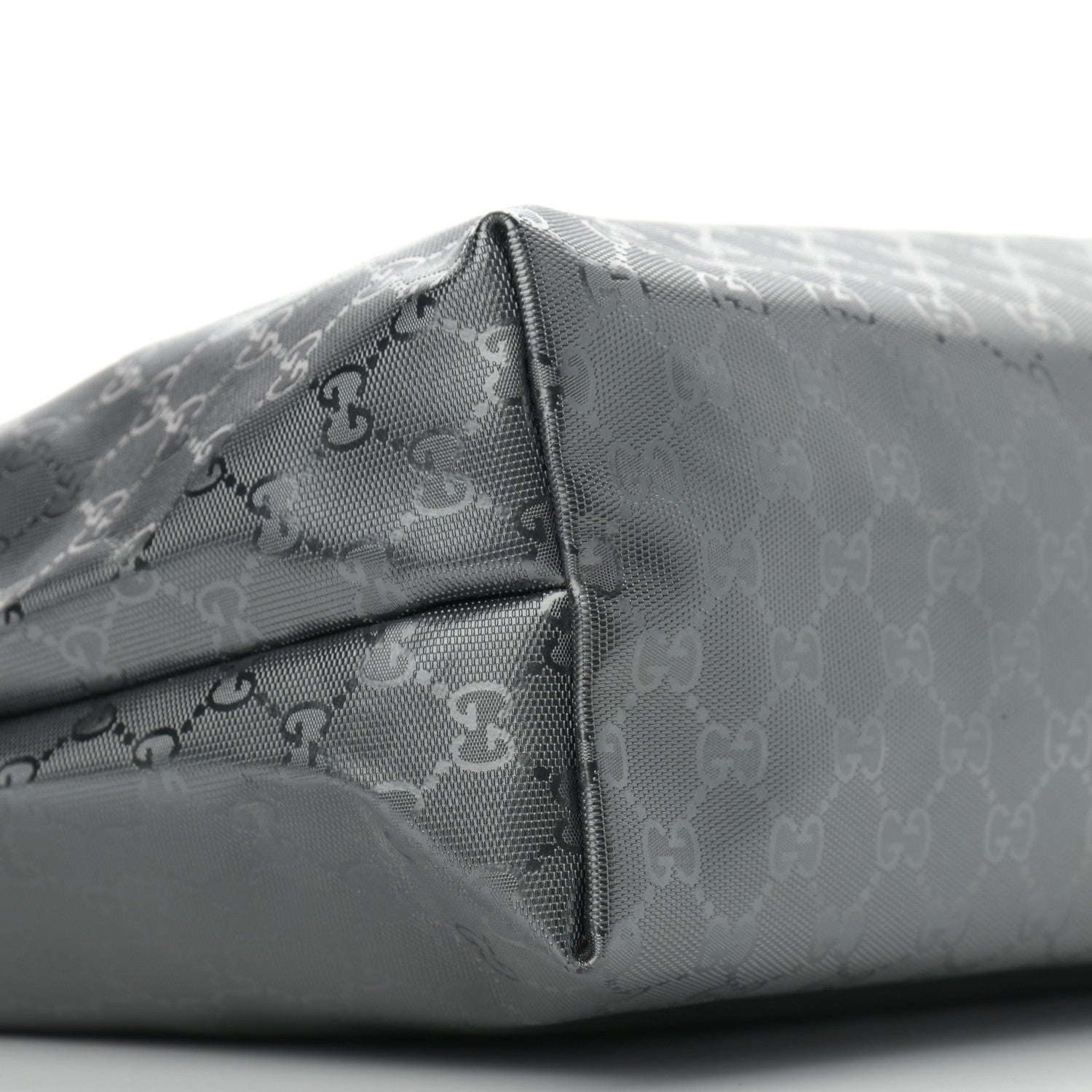 Gucci Imprime Monogram Large Zippered Shopping Tote Pewter 8 of 10