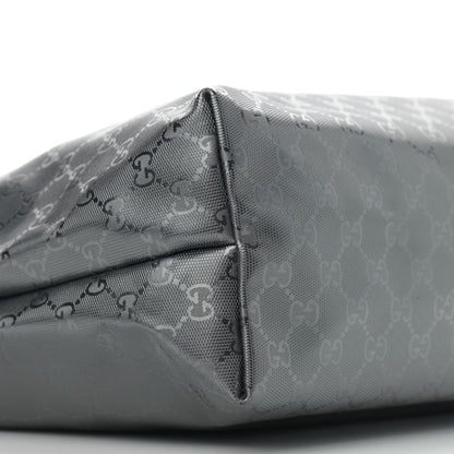 Gucci Imprime Monogram Large Zippered Shopping Tote Pewter 8 of 10