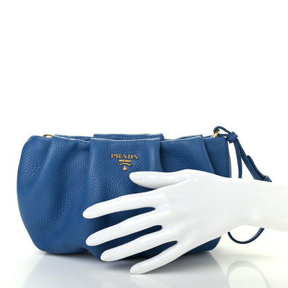 Prada Vitello Daino Wristlet Cobalto 2 of 8