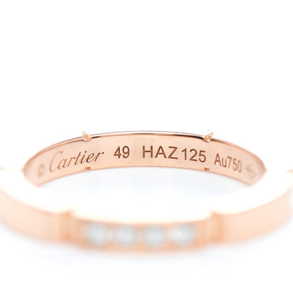 Cartier 18K Pink Gold Diamond Maillon Panthere Wedding Band Ring 49 5 4 of 5