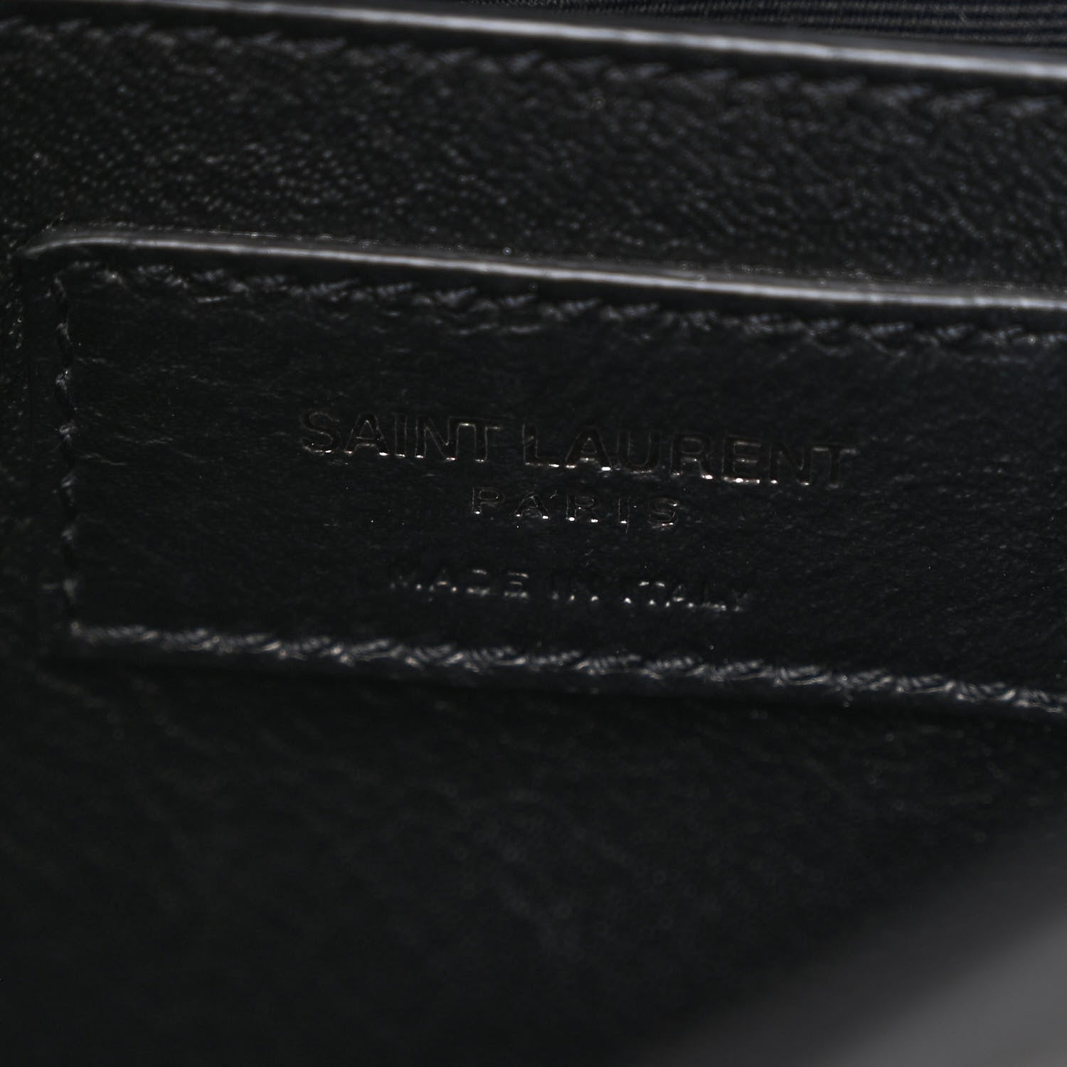 Saint Laurent Crinkled Calfskin Matelasse Monogram Baby Niki Chain Satchel Black 6 of 10