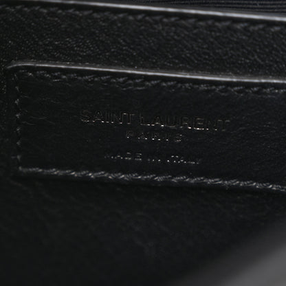Saint Laurent Crinkled Calfskin Matelasse Monogram Baby Niki Chain Satchel Black 6 of 10