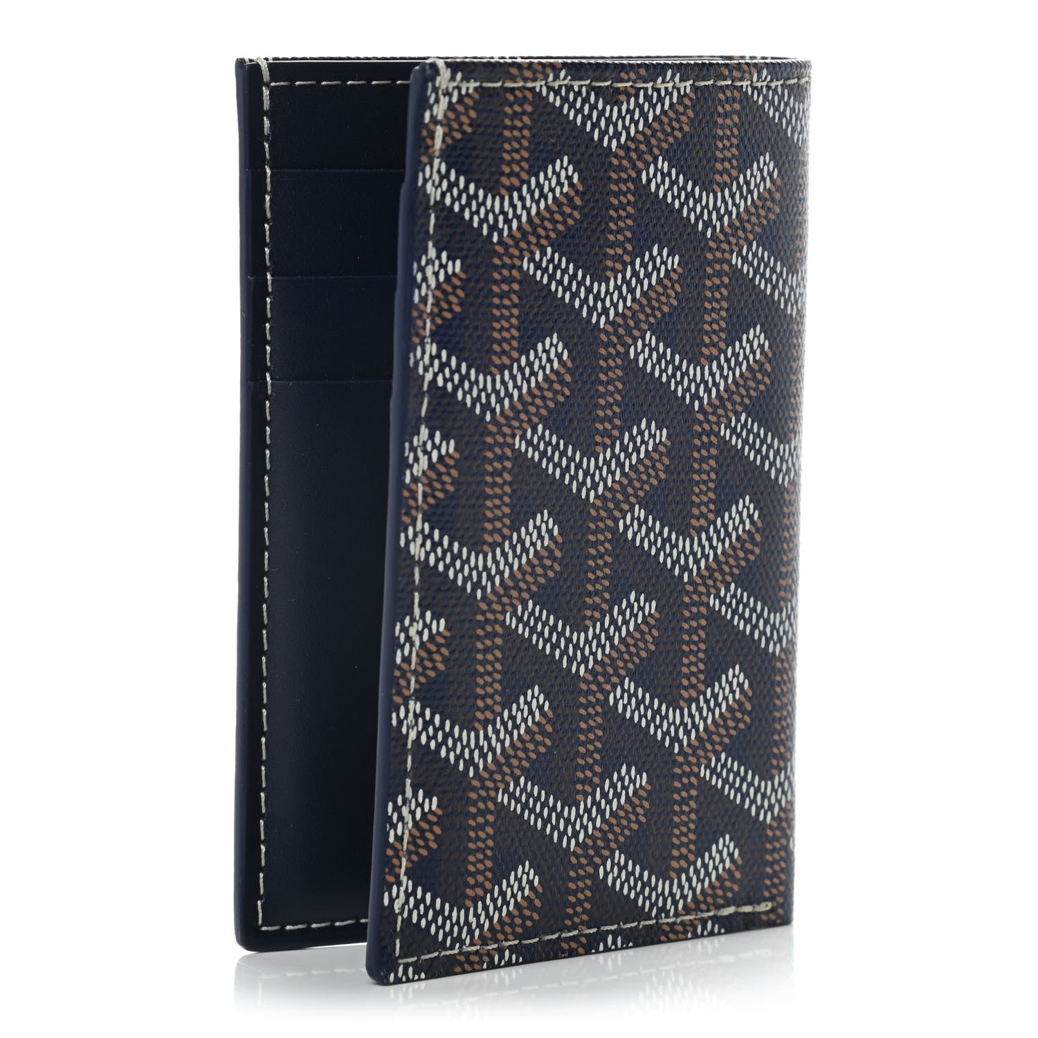 Goyard Goyardine Saint Pierre Card Holder Navy 3 of 7
