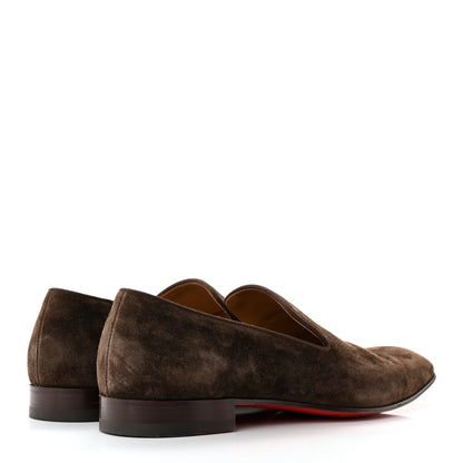 Christian Louboutin Veau Velours Mens Dandelion Flat Loafers 41 Arabica 4 of 14