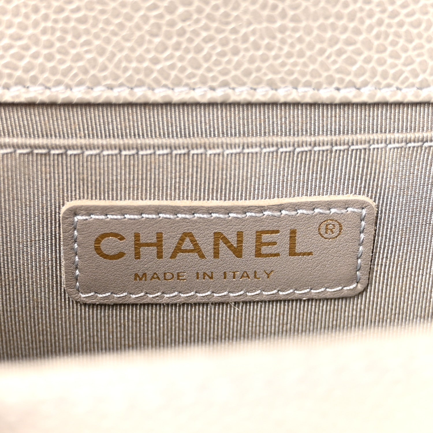 Chanel Caviar Quilted Medium Boy Flap Grey 6 of 13