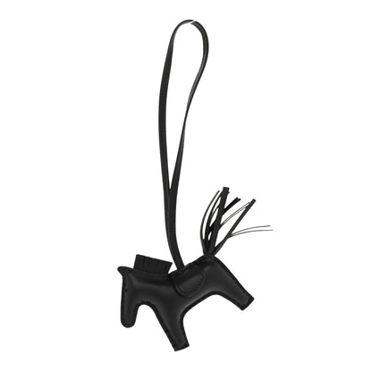 Hermes Milo Lambskin Grigri Rodeo Pegase Horse Bag Charm PM So Black 1 of 4