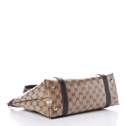 Gucci Crystal Monogram Medium Abbey Tote Brown 4 of 9