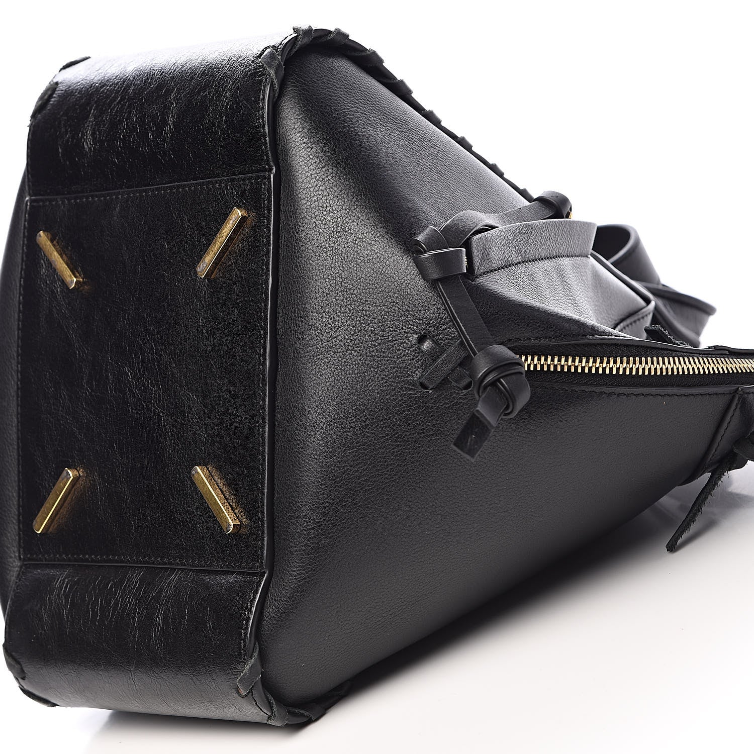 Loewe Calfskin Small Whipstitch Hammock Shoulder Bag Black 9 of 10