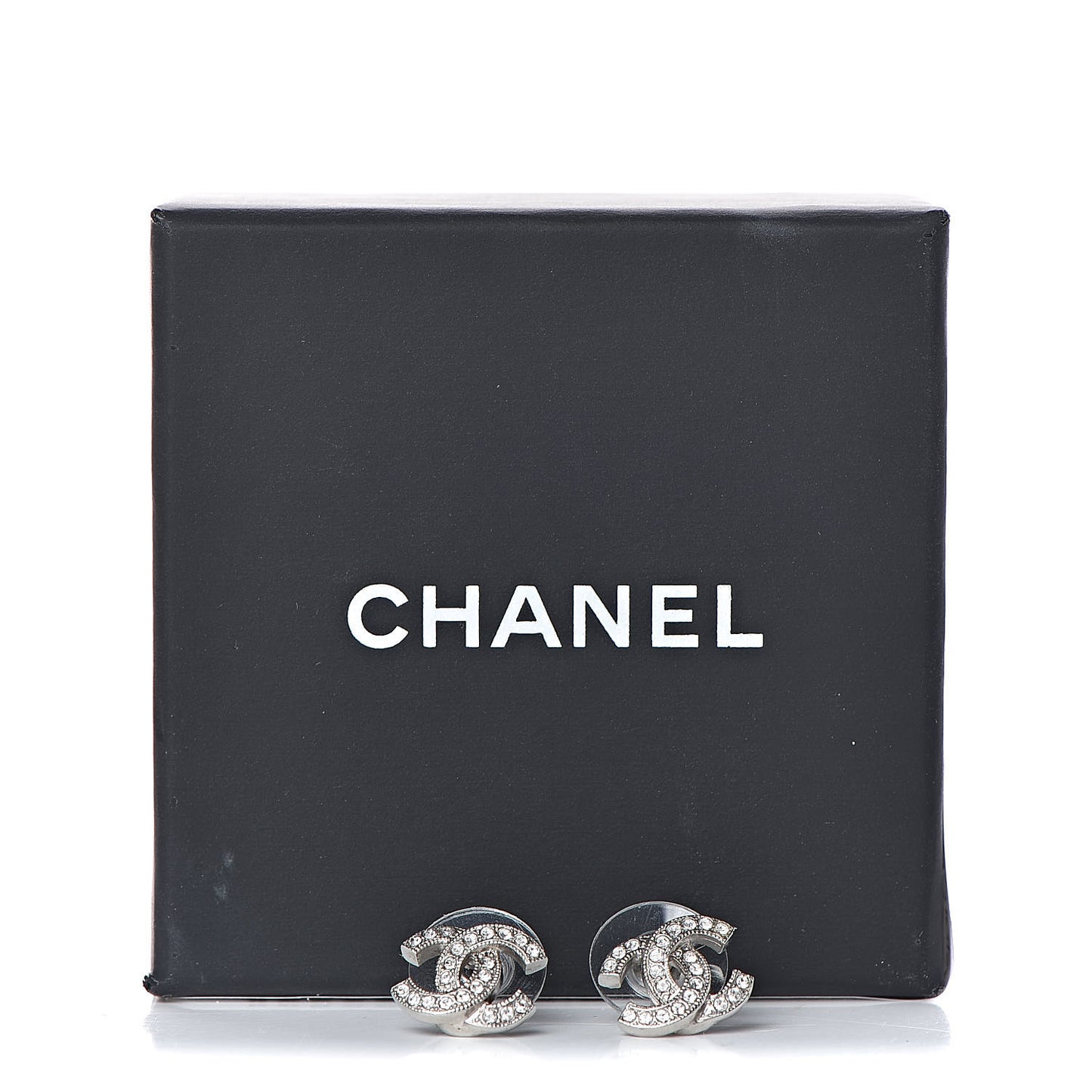 Crystal CC Earrings Silver