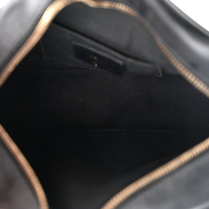 Fendi Glazed Fabric Vitello Century F is Fendi FF 1974 Stamp Patch Camera Case Mogano Panna Black 5 of 18